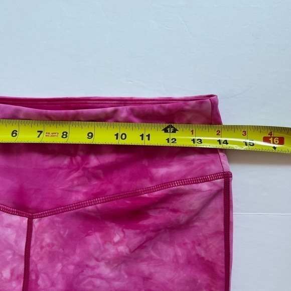 Zyia Active Pink Marble Tie Dye Hendrix Mesh Capri Leggings Size 8-10 - Picture 5 of 7